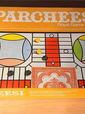 Vintage Parcheesi Royal Game of India 1982 Selchow & Righter Complete